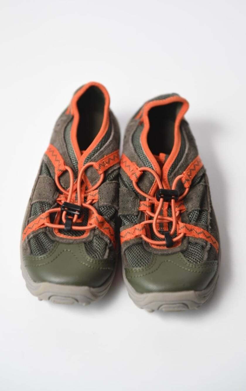 Lands’ End Sport Sandals Kids Size 1 Olive Orange Hiking Water Shoes